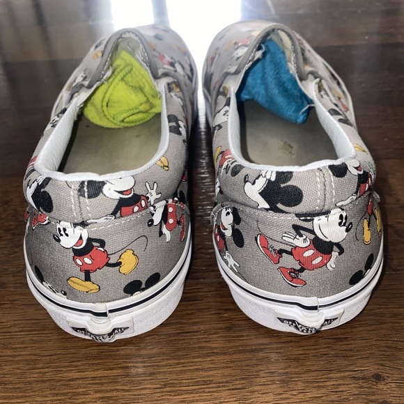 Vans Slip On X Disney‎ Mickey Mouse Size M11/W12.5 Slip On Gray Shoes Sneakers - Picture 6 of 13